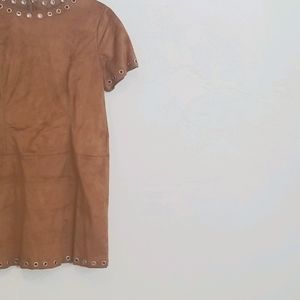 Faux Suede Tshirt Dress